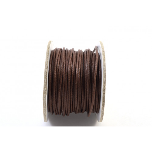 WAXED COTTON CORD 1MM BROWN